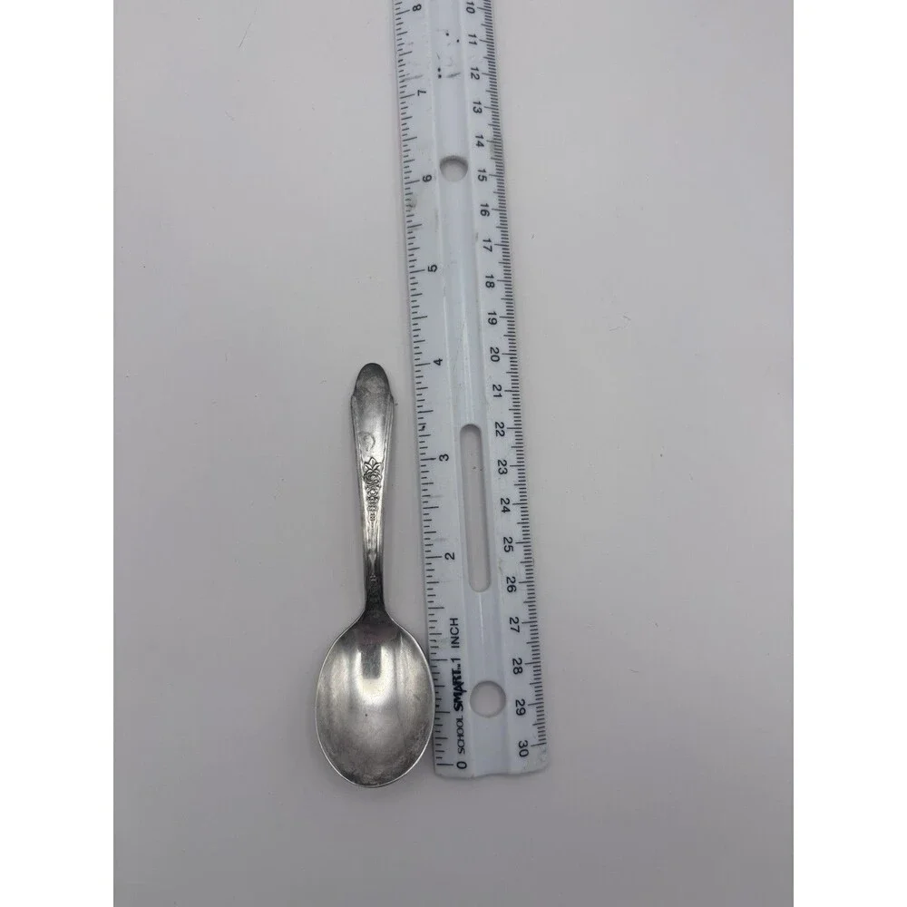 silver baby spoons vintage Gerber Large Shovel-style